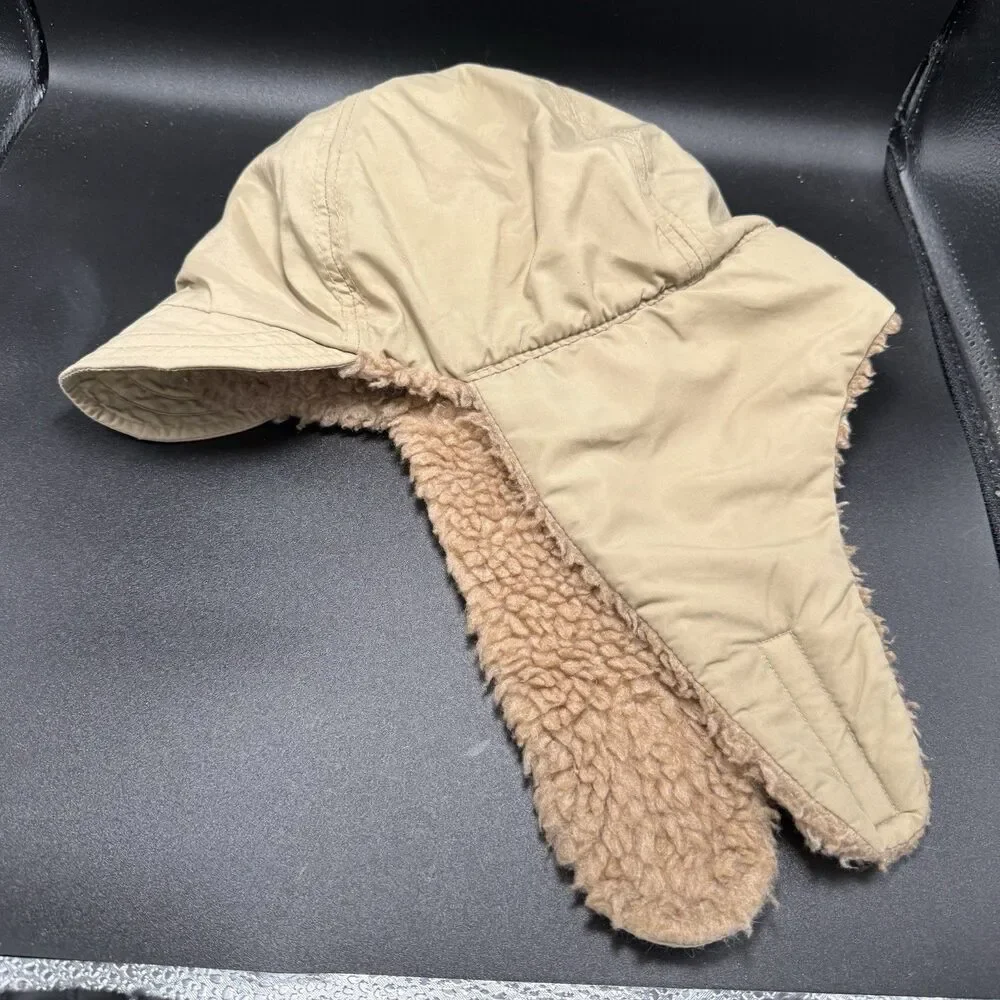 Vintage Columbia Hiking Trapper Hat Men's Large XL Brown Fleece Lined Ear Flaps